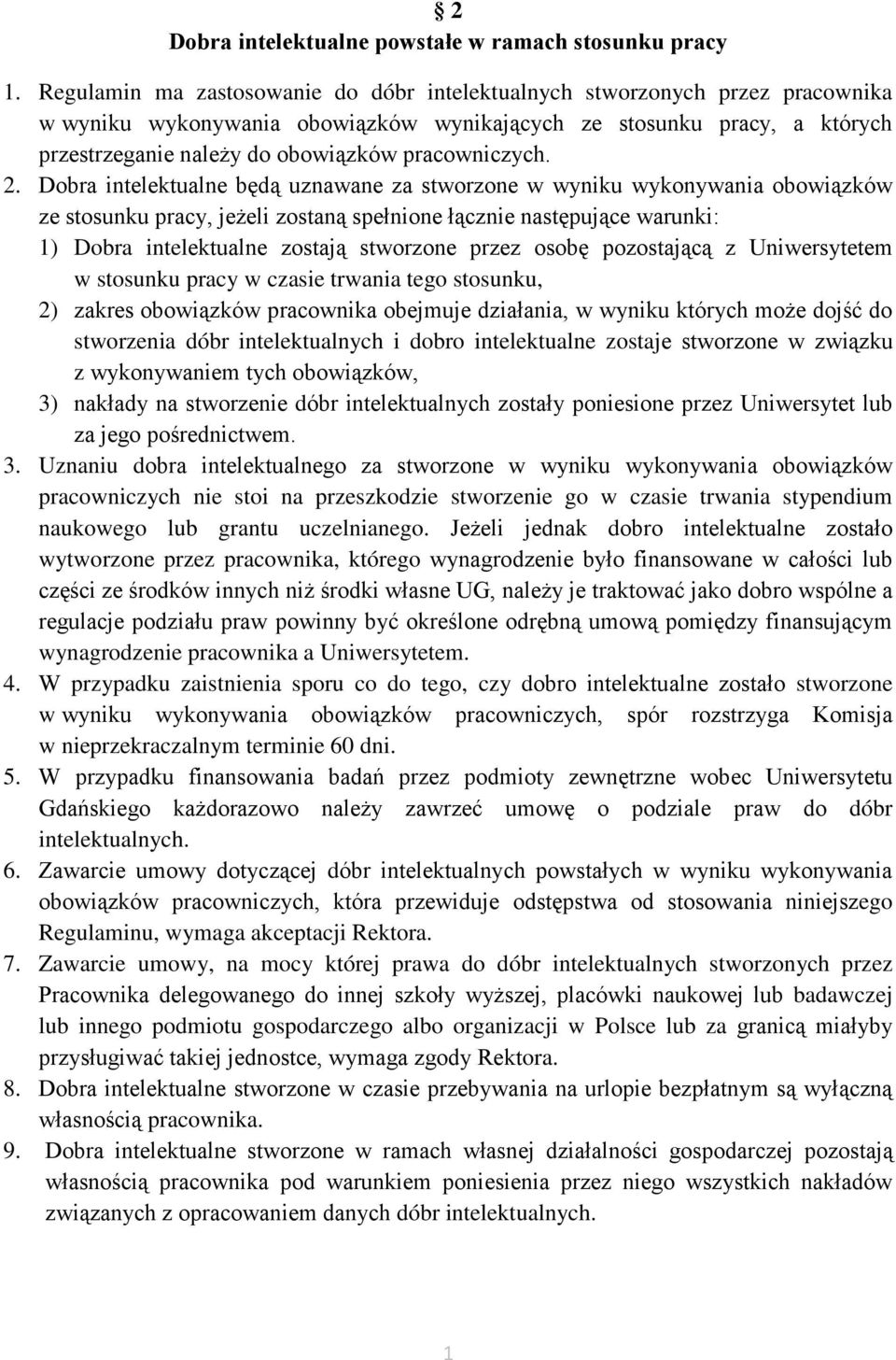 pracowniczych. 2.