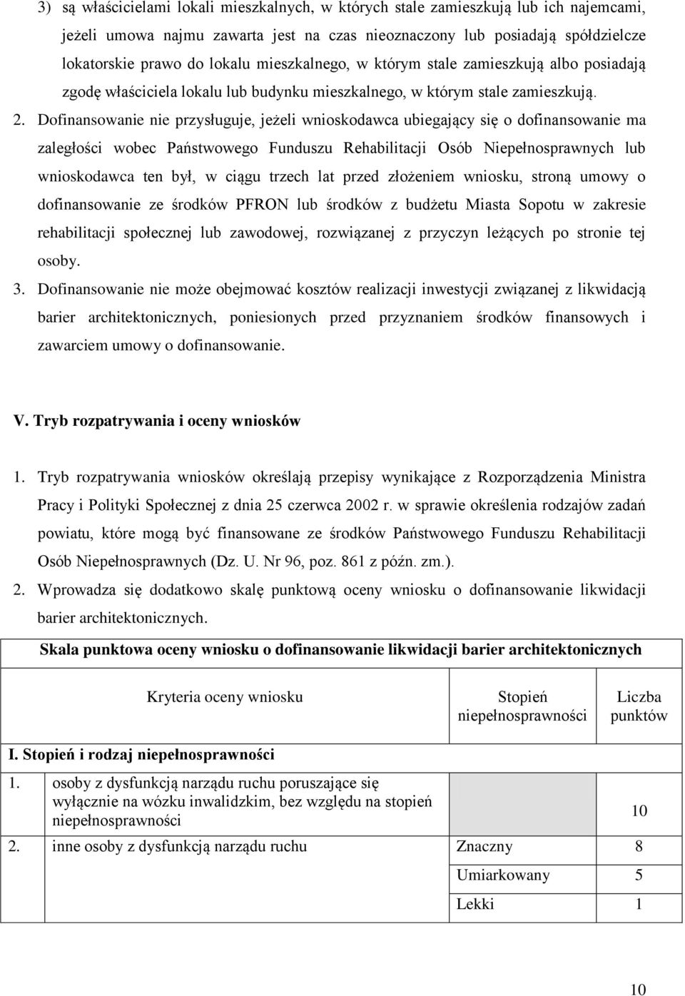 Dofinansowanie nie przysługuje, jeżeli wnioskodawca ubiegający się o dofinansowanie ma zaległości wobec Państwowego Funduszu Rehabilitacji Osób Niepełnosprawnych lub wnioskodawca ten był, w ciągu