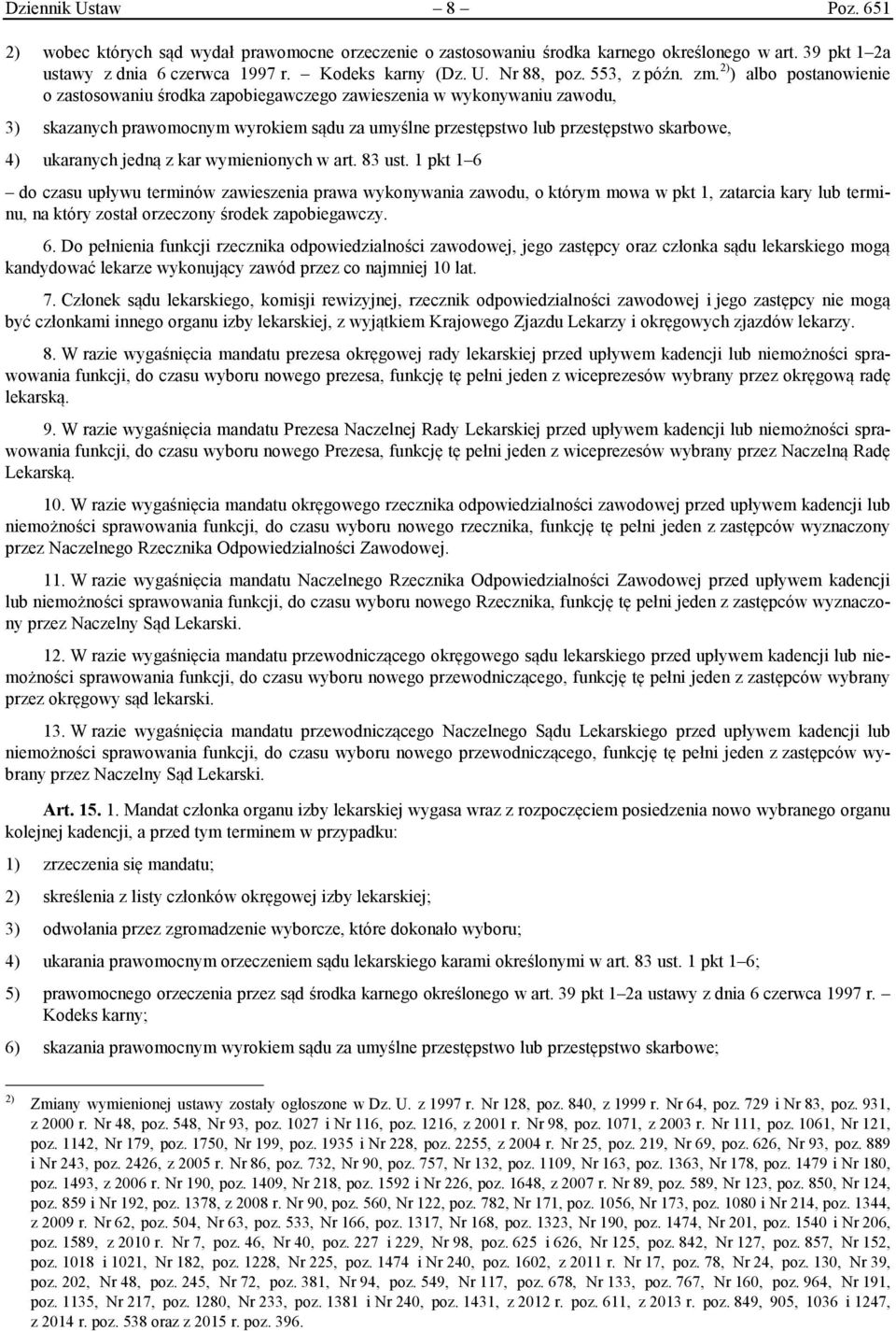 2) ) albo postanowienie o zastosowaniu środka zapobiegawczego zawieszenia w wykonywaniu zawodu, 3) skazanych prawomocnym wyrokiem sądu za umyślne przestępstwo lub przestępstwo skarbowe, 4) ukaranych