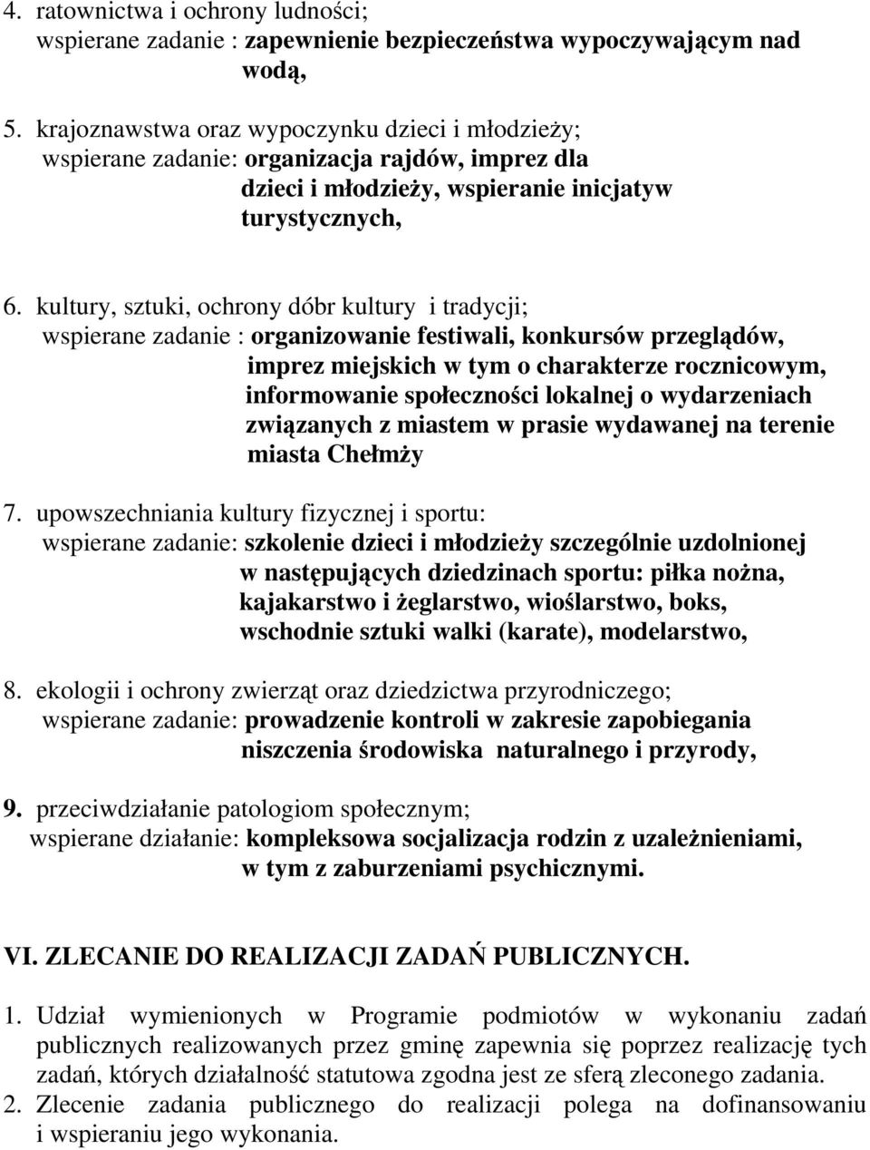 kultury, sztuki, ochrony dóbr kultury i tradycji; wspierane zadanie : organizowanie festiwali, konkursów przeglądów, imprez miejskich w tym o charakterze rocznicowym, informowanie społeczności