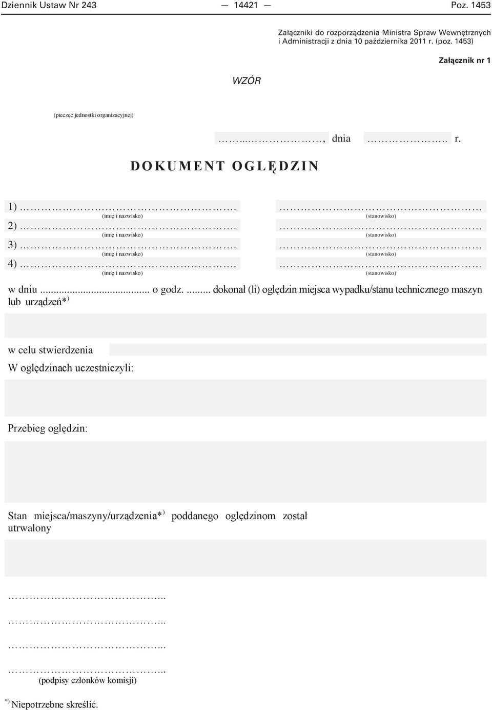 Administracji z dnia 10 października 2011 r. (poz.