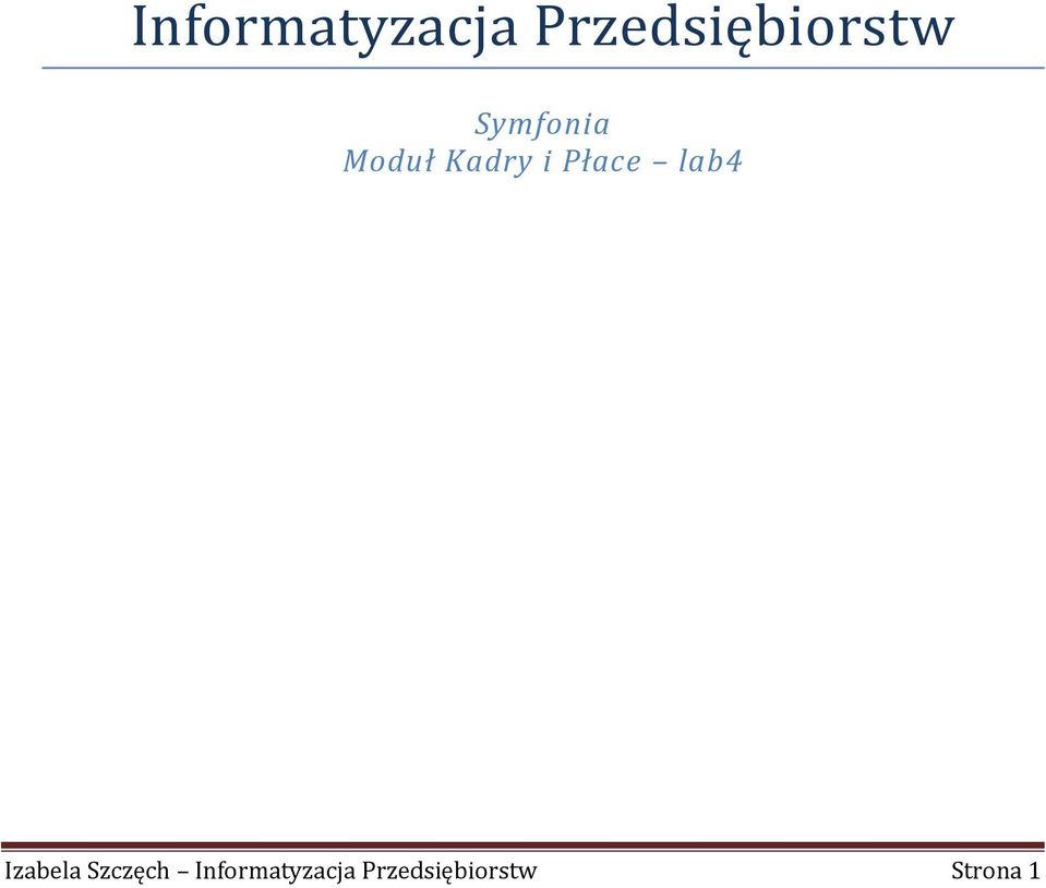 Symfonia Moduł