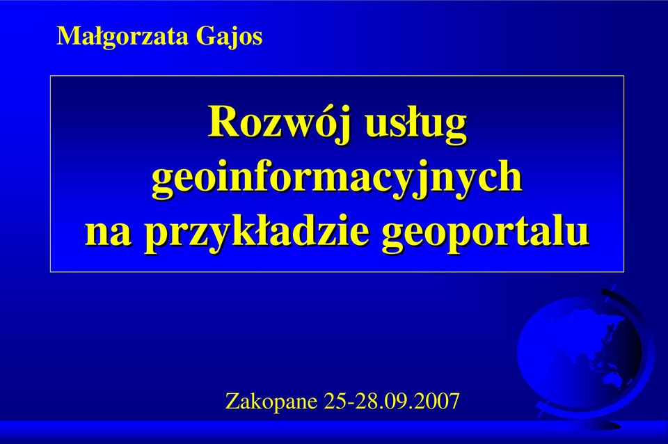 geoinformacyjnychnych na