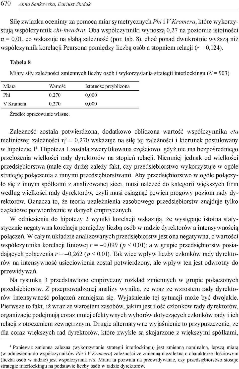 8), choć ponad dwukrotnie wyższą niż współczynnik korelacji Pearsona pomiędzy liczbą osób a stopniem relacji (r = 0,124).