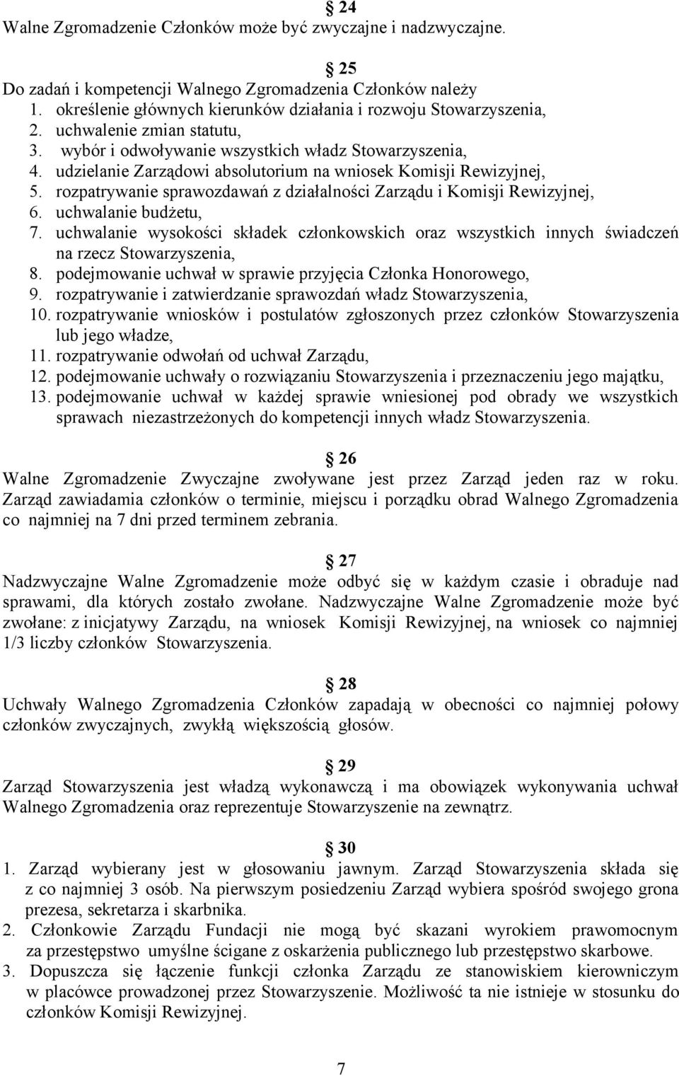 rozpatrywanie sprawozdawań z działalności Zarządu i Komisji Rewizyjnej, 6. uchwalanie budżetu, 7.