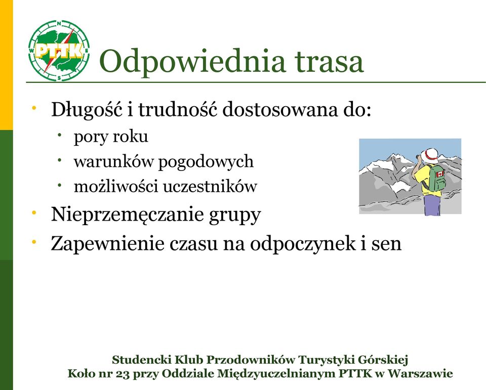 pogodowych możliwości uczestników