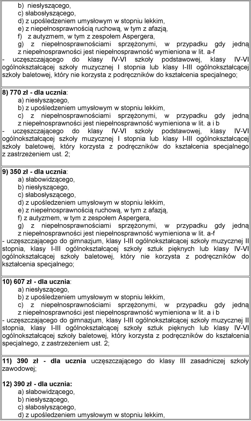 szkoły baletowej, który korzysta z podręczników do kształcenia specjalnego z zastrzeżeniem ust.