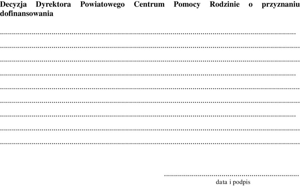 Rodzinie o przyznaniu