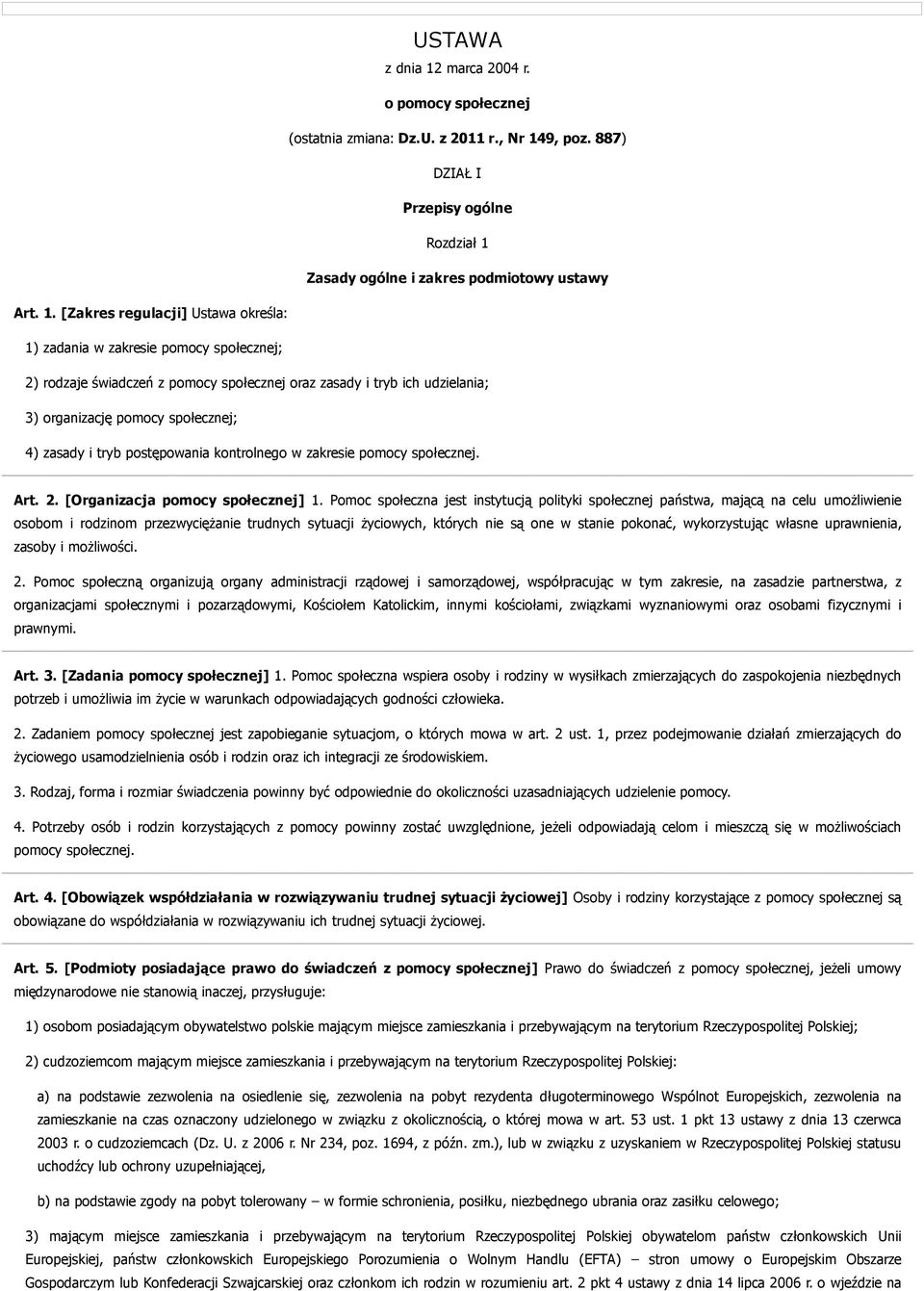 9, poz. 887) DZIAŁ I Przepisy ogólne Rozdział 1 