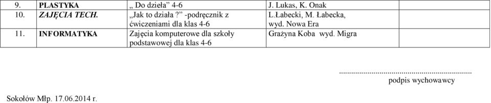 -podręcznik z ćwiczeniami dla klas 4-6 L.Łabecki, M.