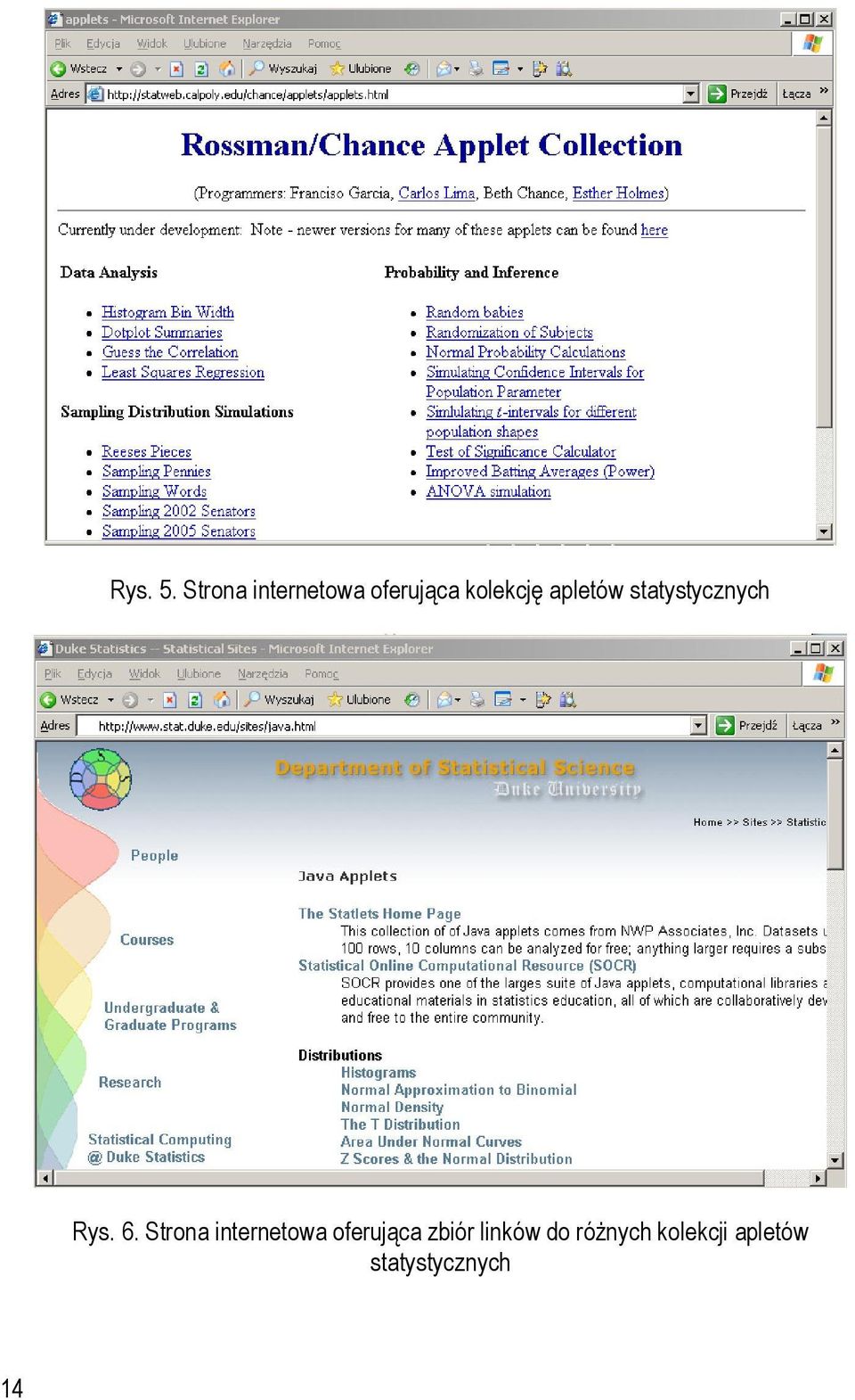 apletów statystycznych Rys. 6.