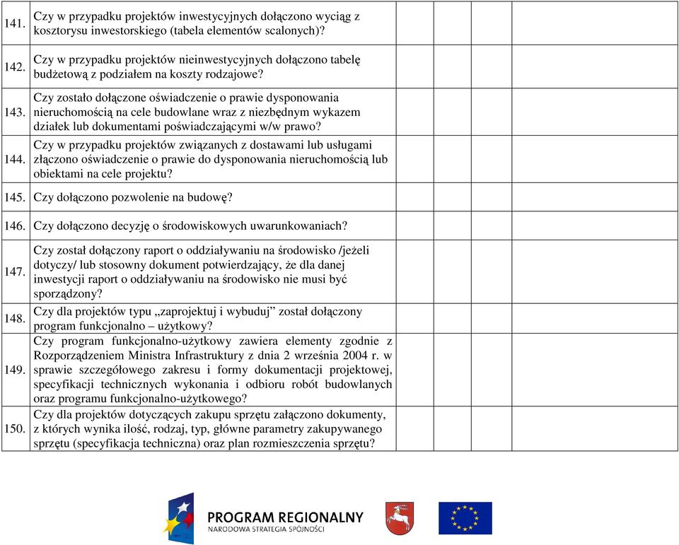 Czy zostało dołączone oświadczenie o prawie dysponowania nieruchomością na cele budowlane wraz z niezbędnym wykazem działek lub dokumentami poświadczającymi w/w prawo?