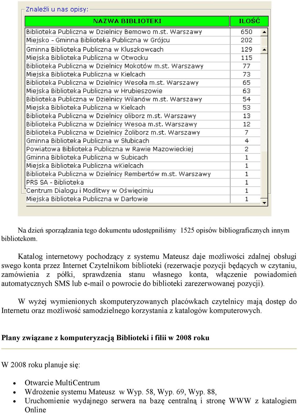 sprawdzenia stanu własnego konta, włączenie powiadomień automatycznych SMS lub e-mail o powrocie do biblioteki zarezerwowanej pozycji).