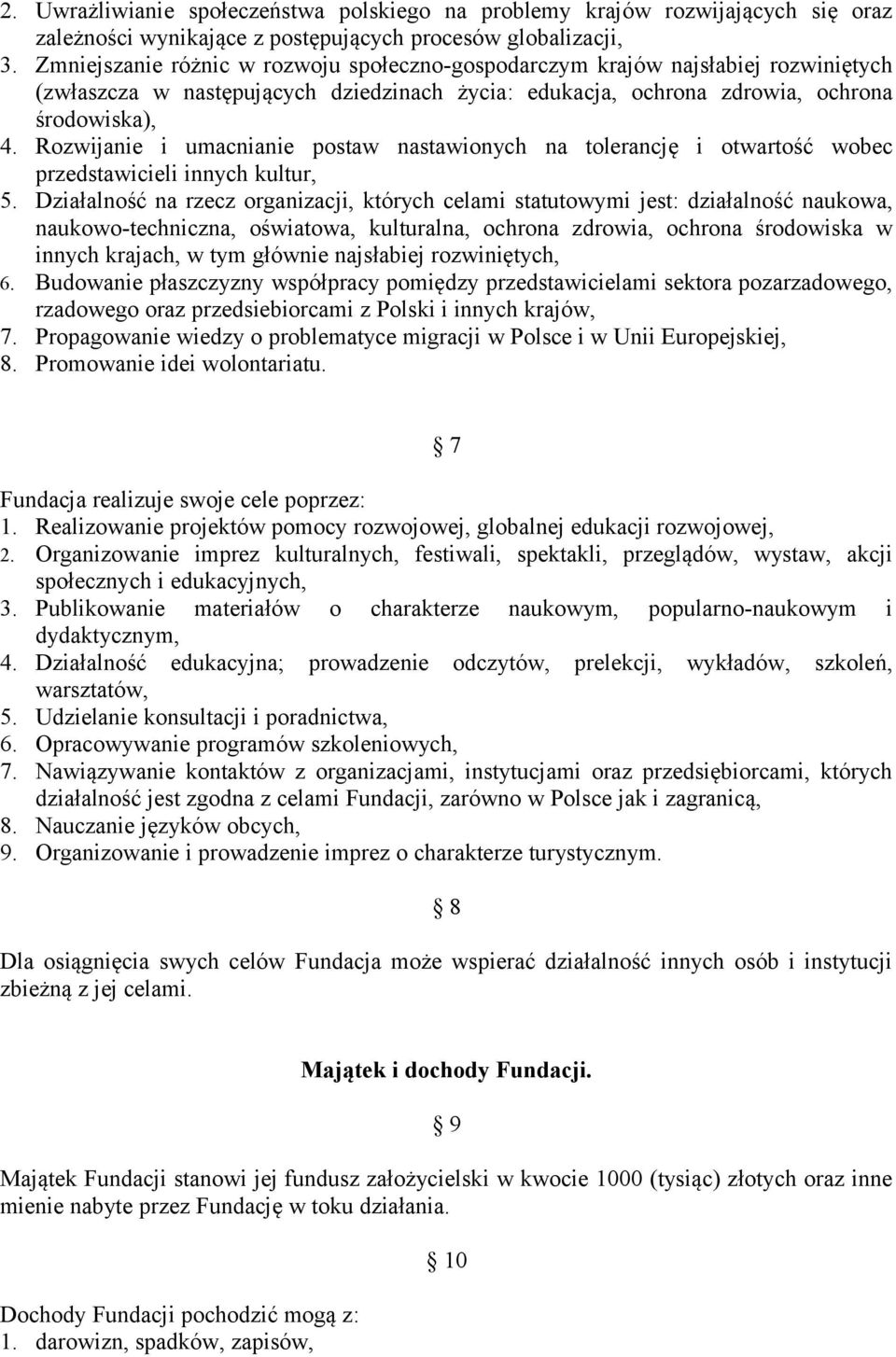 Rozwijanie i umacnianie postaw nastawionych na tolerancję i otwartość wobec przedstawicieli innych kultur, 5.