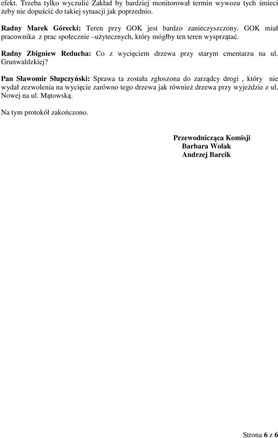 Radny Zbigniew Reducha: Co z wycięciem drzewa przy starym cmentarzu na ul. Grunwaldzkiej?