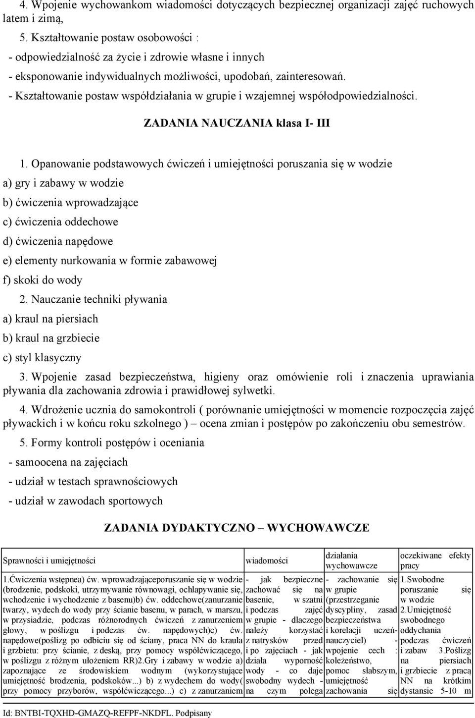 - Kształtowanie postaw współdziałania w grupie i wzajemnej współodpowiedzialności. ZADANIA NAUCZANIA klasa I- III 1.