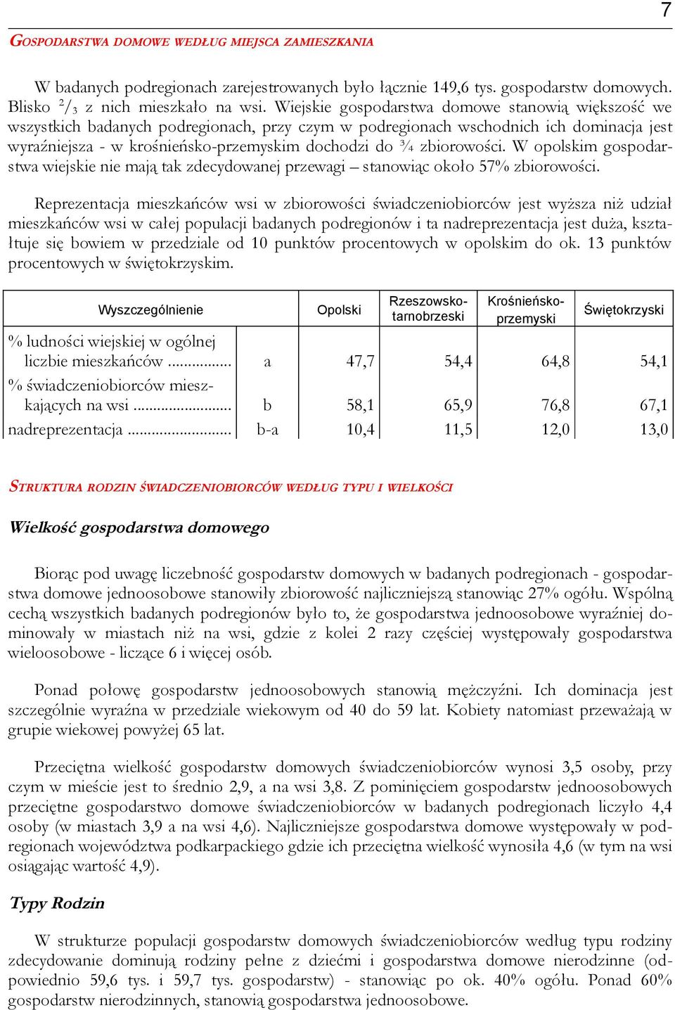 zbiorowości. W opolskim gospodarstwa wiejskie nie mają tak zdecydowanej przewagi stanowiąc około 57% zbiorowości.