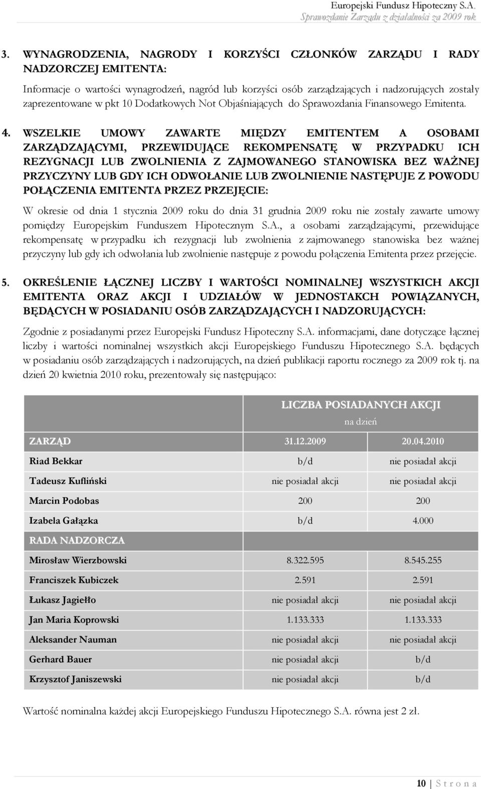 WSZELKIE UMOWY ZAWARTE MIĘDZY EMITENTEM A OSOBAMI ZARZĄDZAJĄCYMI, PRZEWIDUJĄCE REKOMPENSATĘ W PRZYPADKU ICH REZYGNACJI LUB ZWOLNIENIA Z ZAJMOWANEGO STANOWISKA BEZ WAŻNEJ PRZYCZYNY LUB GDY ICH