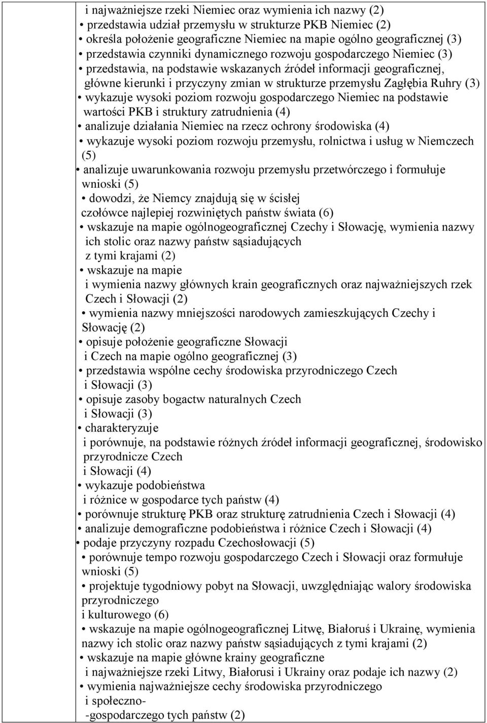 Zagłębia Ruhry (3) wykazuje wysoki poziom rozwoju gospodarczego Niemiec na podstawie wartości PKB i struktury zatrudnienia (4) analizuje działania Niemiec na rzecz ochrony środowiska (4) wykazuje