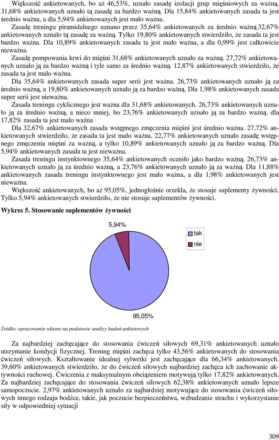 32,67% ankietowanych uznało tą zasadę za ważną. Tylko 19,80% ankietowanych stwierdziło, że zasada ta jest bardzo ważna.
