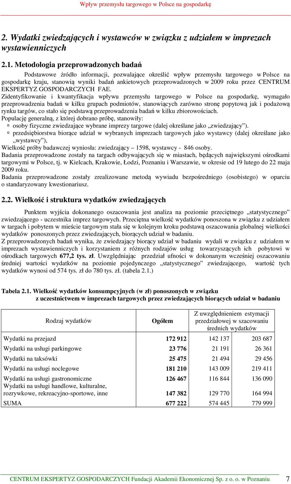 roku przez CENTRUM EKSPERTYZ GOSPODARCZYCH FAE.