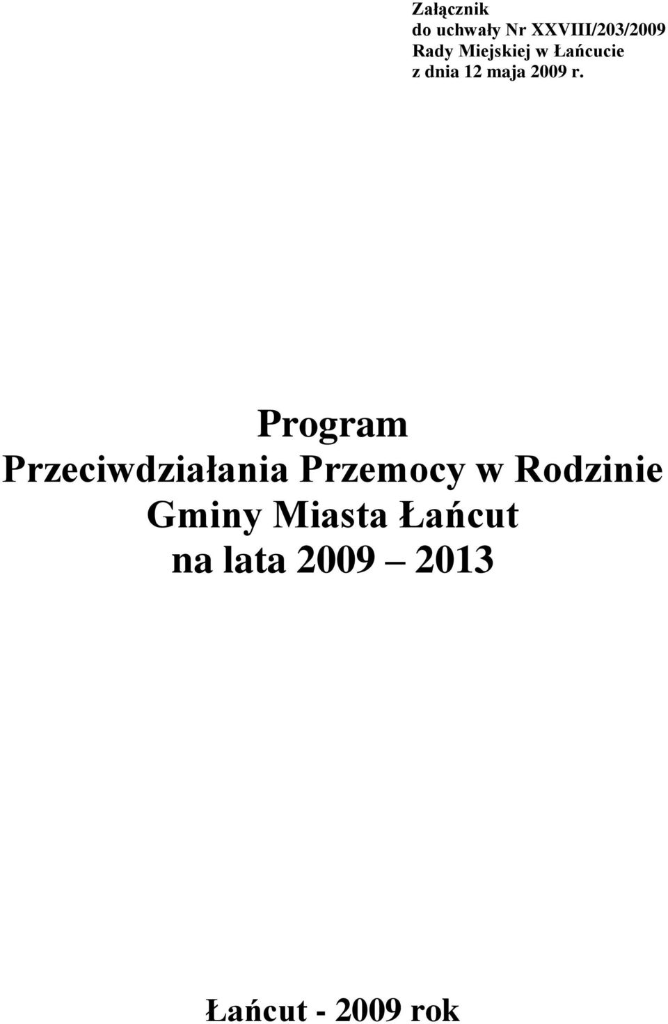 Program Przeciwdziałania Przemocy w Rodzinie