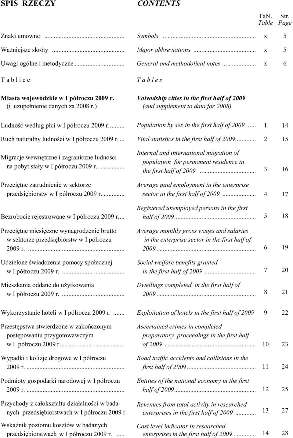 ) Voivodship cities in the first half of 2009 (and supplement to data for 2008) Ludno wed ug p ci w I pó roczu 2009 r.... Population by sex in the first half of 2009.