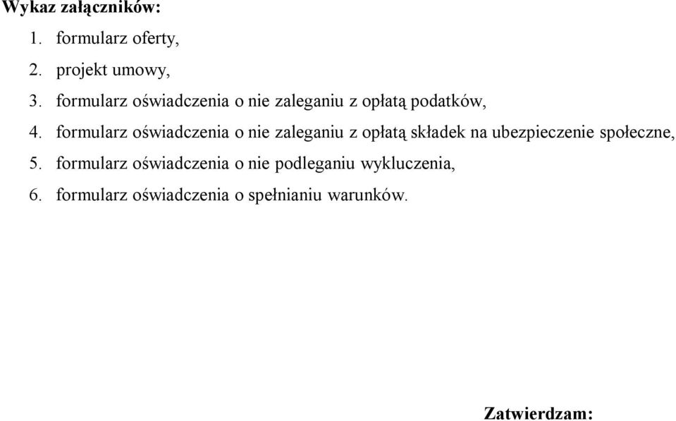 formularz oświadczenia o nie zaleganiu z opłatą składek na ubezpieczenie