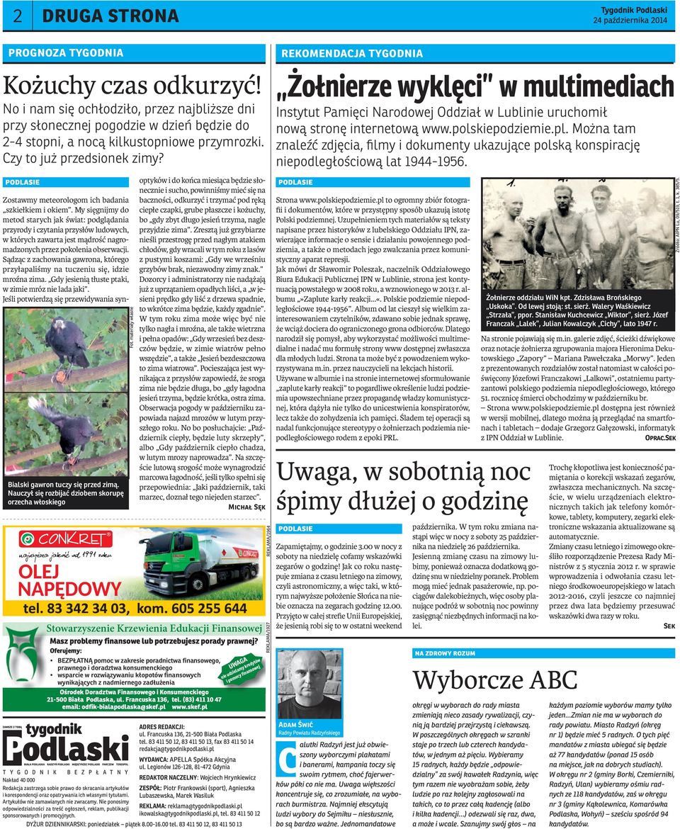 podlasie Bialski gawron tuczy się przed zimą.
