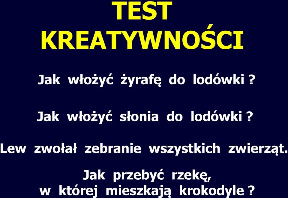 Lew zwołał zebranie wszystkich zwierząt.