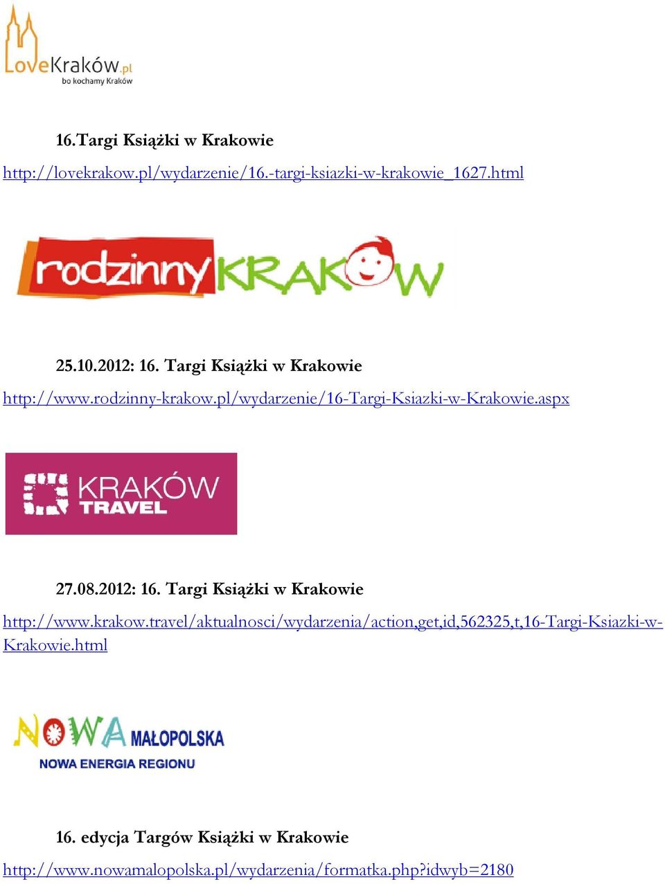 Targi Książki w Krakowie http://www.krakow.