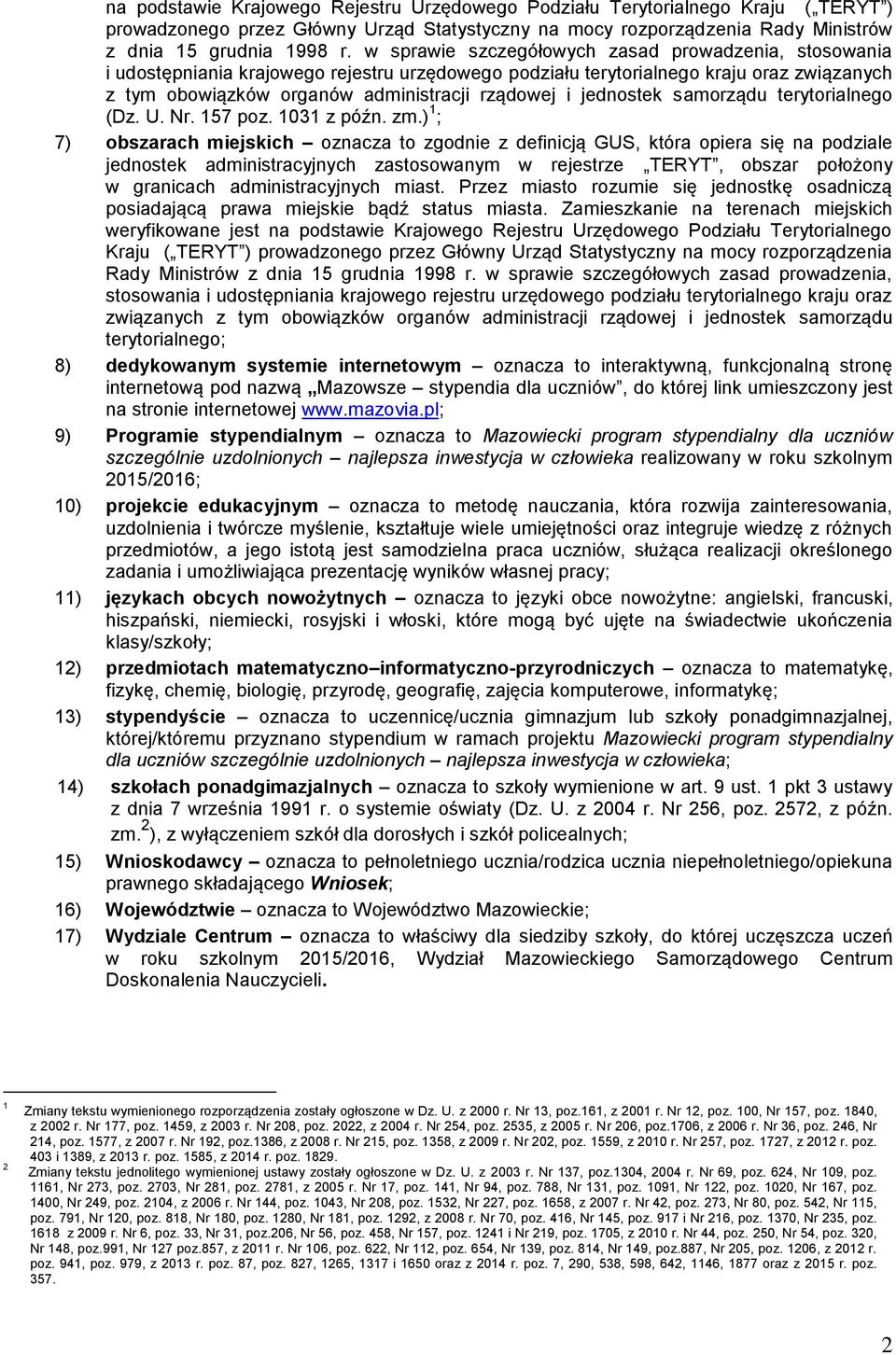jednostek samorządu terytorialnego (Dz. U. Nr. 157 poz. 1031 z późn. zm.