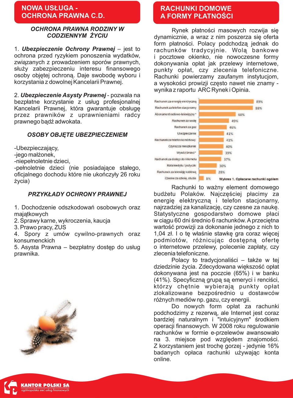 Daje swobodê wyboru i korzystania z dowolnej Kancelarii Prawnej.