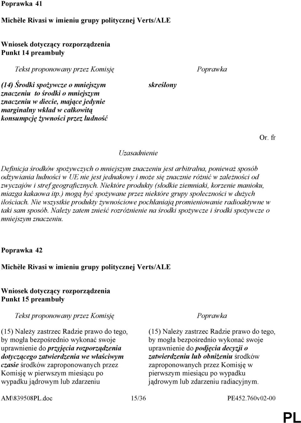 geograficznych. Niektóre produkty (słodkie ziemniaki, korzenie manioku, miazga kakaowa itp.) mogą być spożywane przez niektóre grupy społeczności w dużych ilościach.