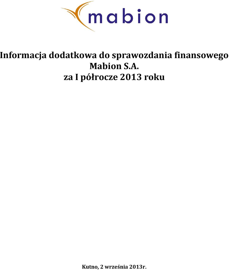 Mabion S.A.