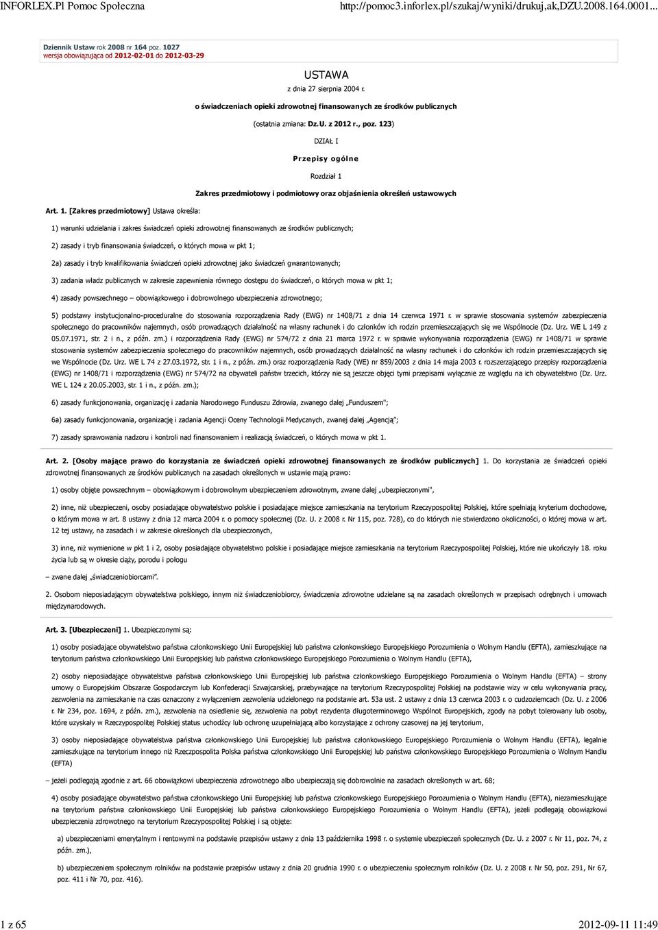 123) DZIAŁ I Przepisy ogólne Rozdział 1 