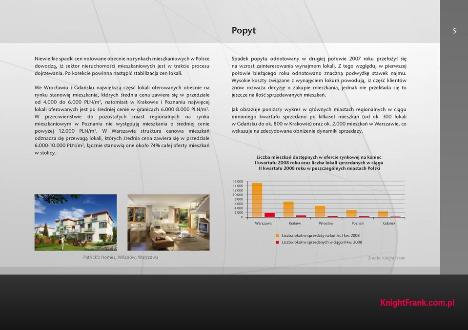 PLN/m 2, natomiast w Krakowie i Poznaniu najwięcej lokali oferowanych jest po średniej cenie w granicach 6.-8. PLN/m 2.