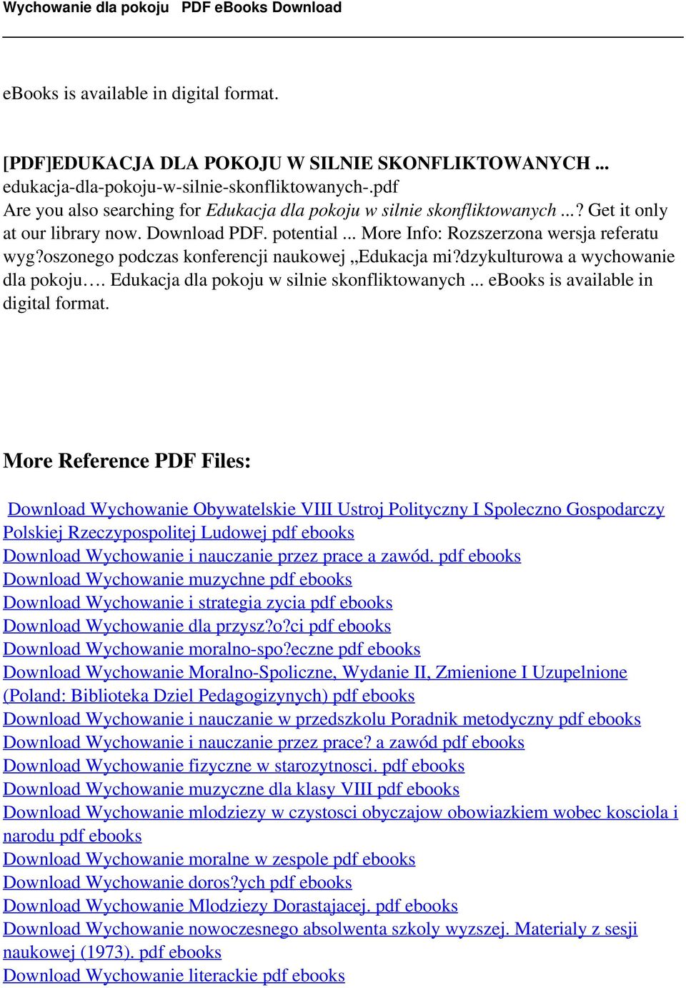 oszonego podczas konferencji naukowej Edukacja mi?dzykulturowa a wychowanie dla pokoju. Edukacja dla pokoju w silnie skonfliktowanych.