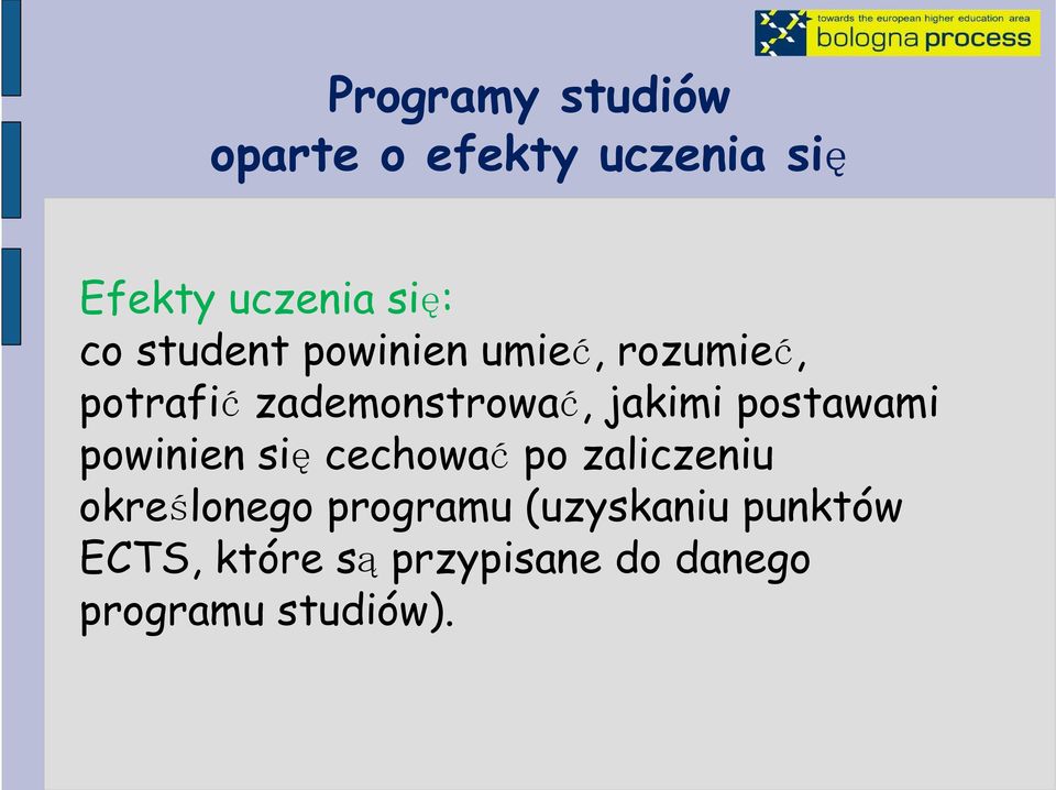 postawami powinien się cechować po zaliczeniu określonego programu