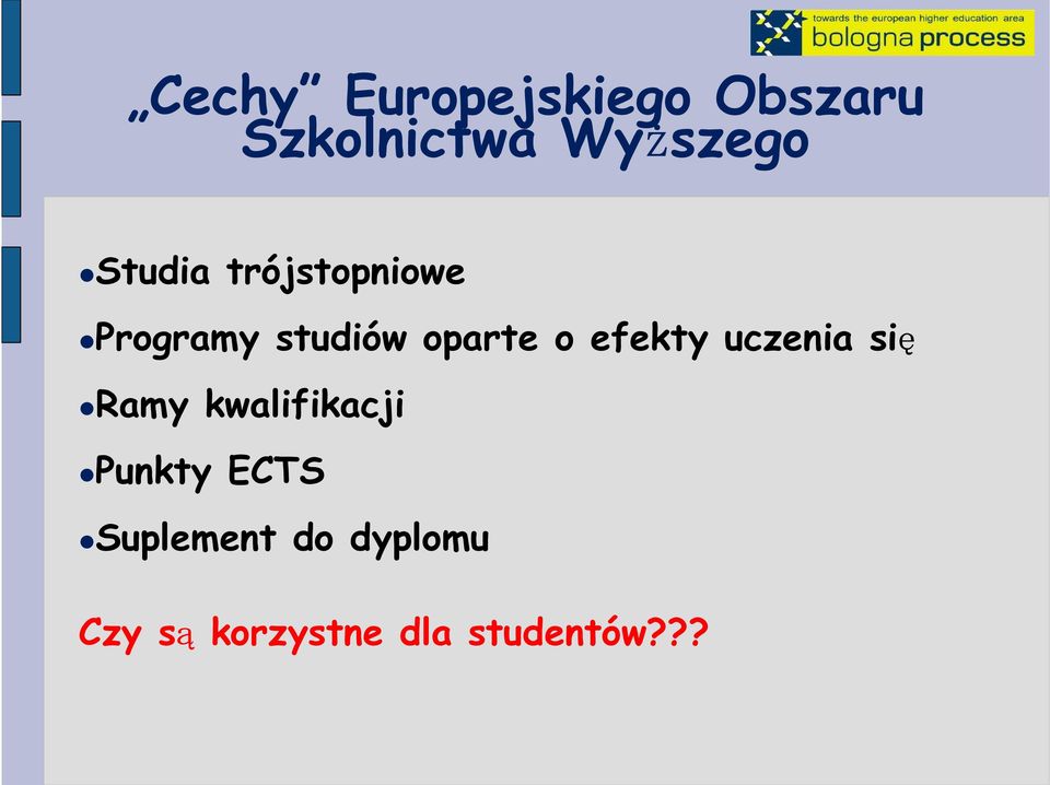 efekty uczenia się Ramy kwalifikacji Punkty ECTS