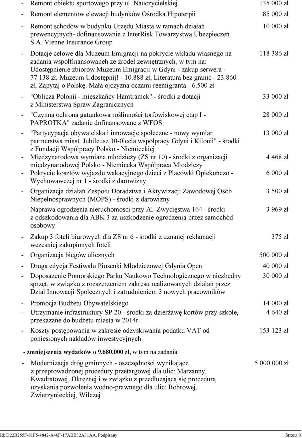 Towarzystwa Ubezpieczeń S.A.