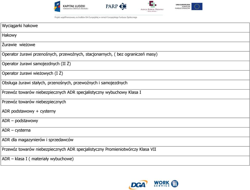 niebezpiecznych ADR specjalistyczny wybuchowy Klasa I Przewóz towarów niebezpiecznych ADR podstawowy + cysterny ADR podstawowy ADR cysterna