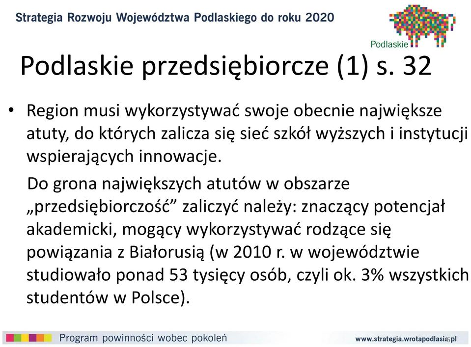 instytucji wspierających innowacje.