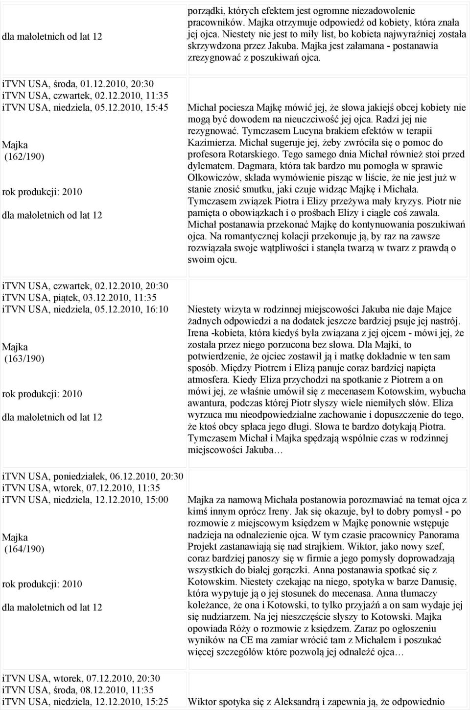 Majka jest załamana - postanawia zrezygnować z poszukiwań ojca. Michał pociesza Majkę mówić jej, że słowa jakiejś obcej kobiety nie mogą być dowodem na nieuczciwość jej ojca. Radzi jej nie rezygnować.