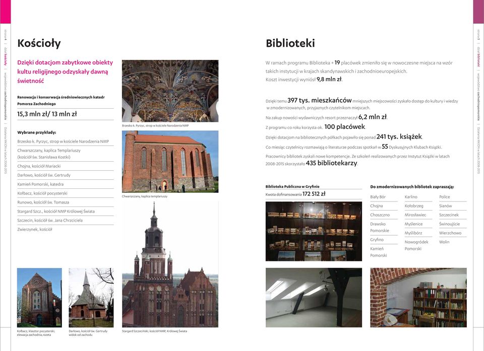 Stanisława Kostki) Chojna, kościół Mariacki Darłowo, kościół św. Gertrudy Brzesko k.