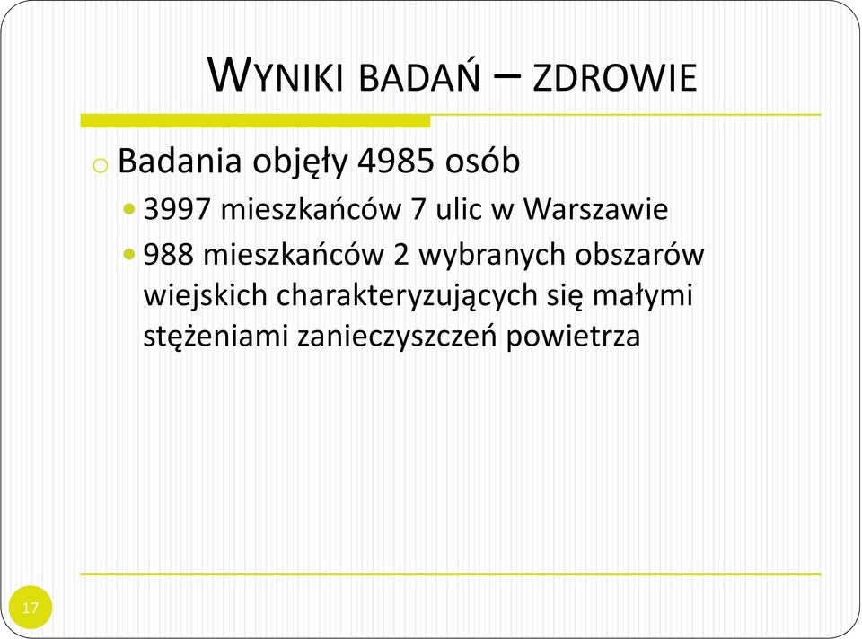 mieszkańców 2 wybranych obszarów wiejskich