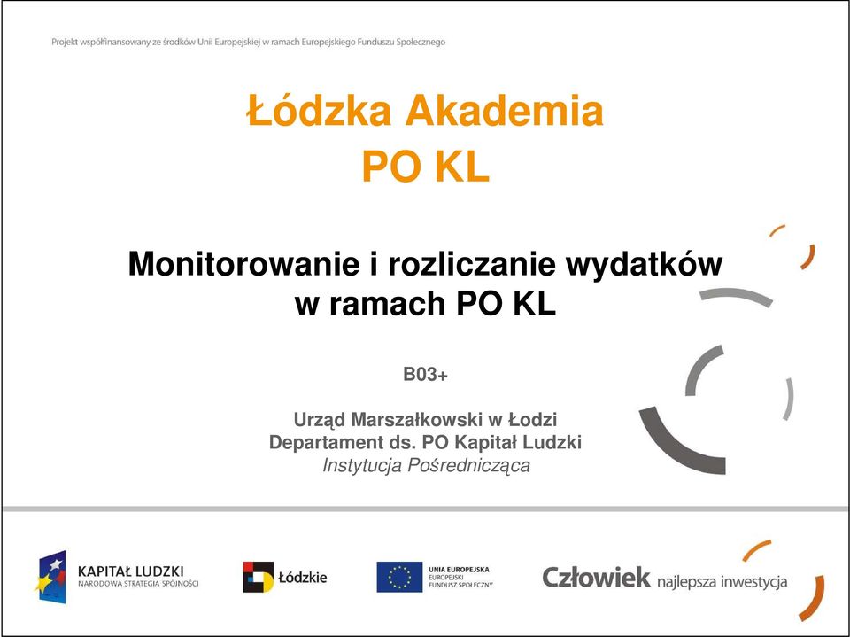 Urząd Marszałkowski w Łodzi Departament