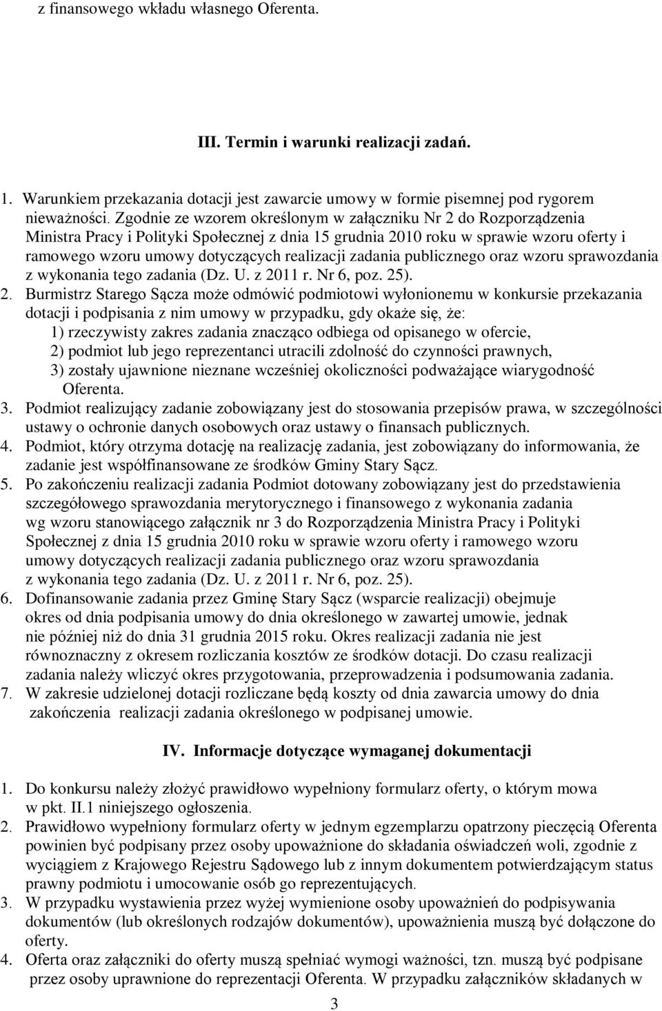 zadania publicznego oraz wzoru sprawozdania z wykonania tego zadania (Dz. U. z 20