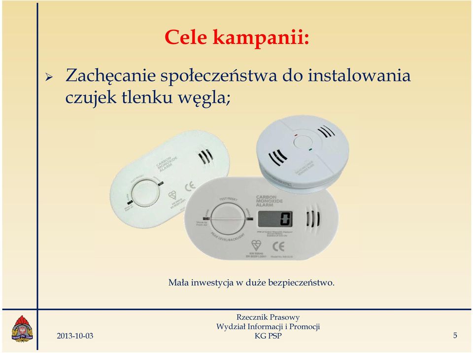 czujek tlenku węgla; Mała