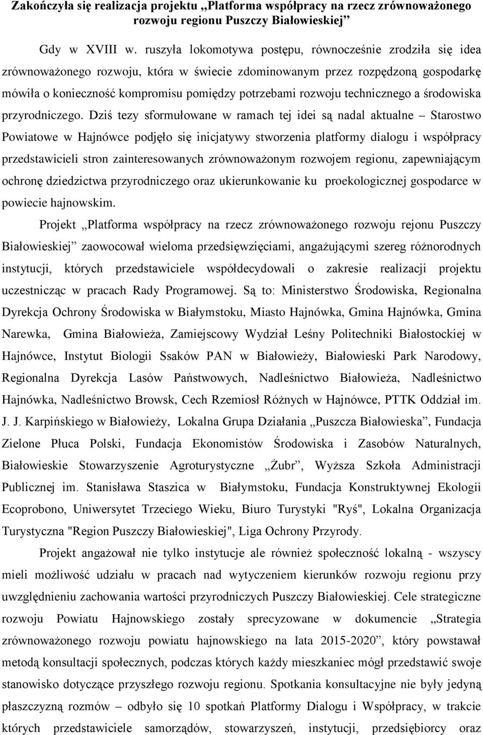 technicznego a środowiska przyrodniczego.